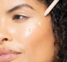 Load image into Gallery viewer, Cactus Cloudsilk vegan collagen multi-peptide serum for wrinkles and fine lines. Glow Day Spa Canada | Farmhouse Fresh Goods model close up