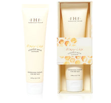 Load image into Gallery viewer, Glow Day Spa Barrie NEW Honey Chai Steeped Milk Lotion for nouroishing therapy for dry skin on hands.