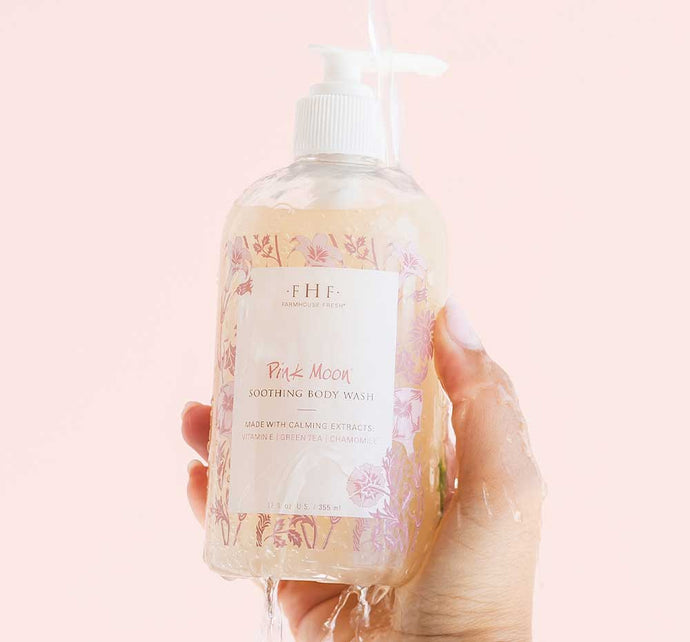 New size. Same Formula. Pink Moon Body Wash by Farmhouse Fresh Goods