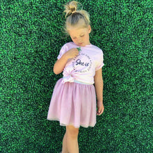 Load image into Gallery viewer, She is Full of Fire, Fierce, strong, brave. Glow Day Spa Official Apparel. Princess Party_#glowgirl@glowbarrie #barrie _cute girl tee

