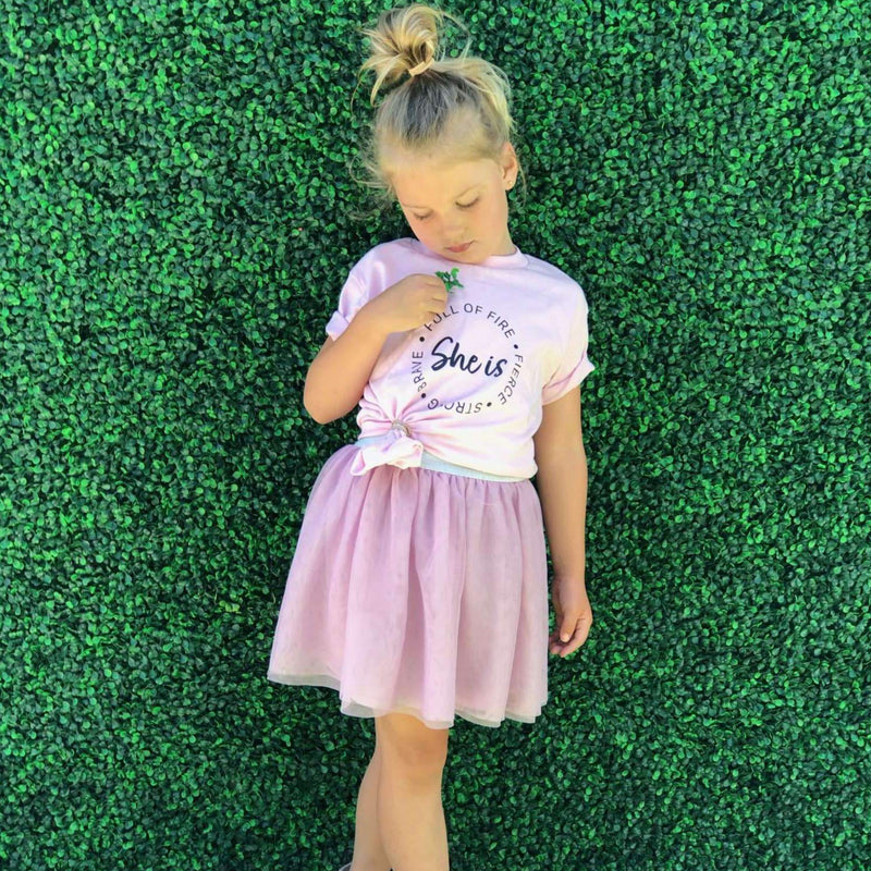 She is Full of Fire, Fierce, strong, brave. Glow Day Spa Official Apparel. Princess Party_#glowgirl@glowbarrie #barrie _cute girl tee