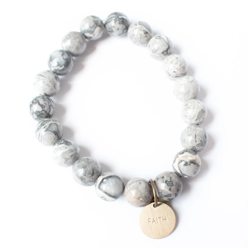 Bracelet - Serenity Stones Gray | Various Pendants
