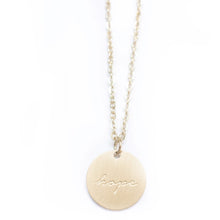Load image into Gallery viewer, Necklace - Pendant 14K Gold | Matte | Script
